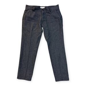 I Love Ugly Mens ILU Slim Kobe Wool Pants Crop Straight Reg Charcoal Gray Sz L